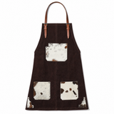 Tablier en cuir marron