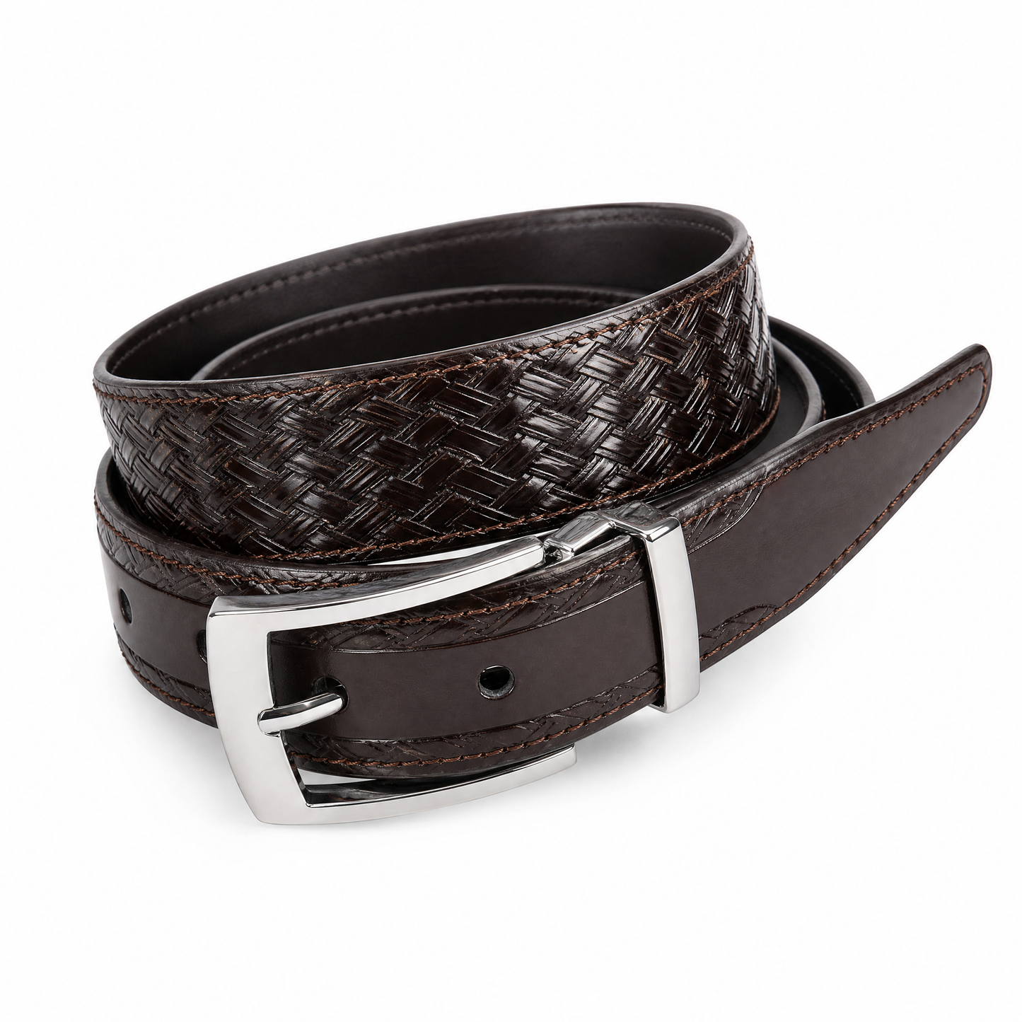 Ceinture tressée DMCC 35mm - marron