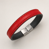 Bracelet en cuir rouge