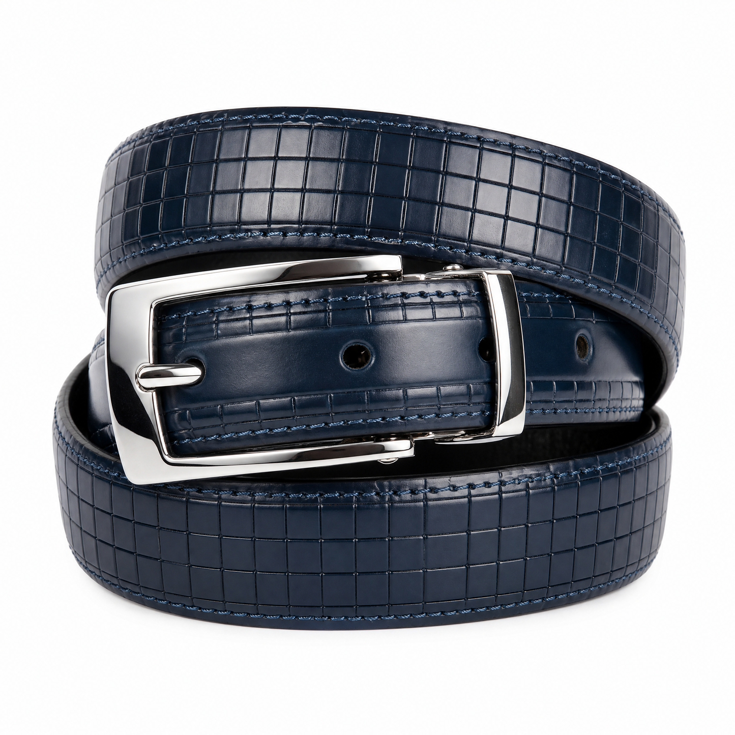 Ceinture carreaux DMCC 30mm - bleu