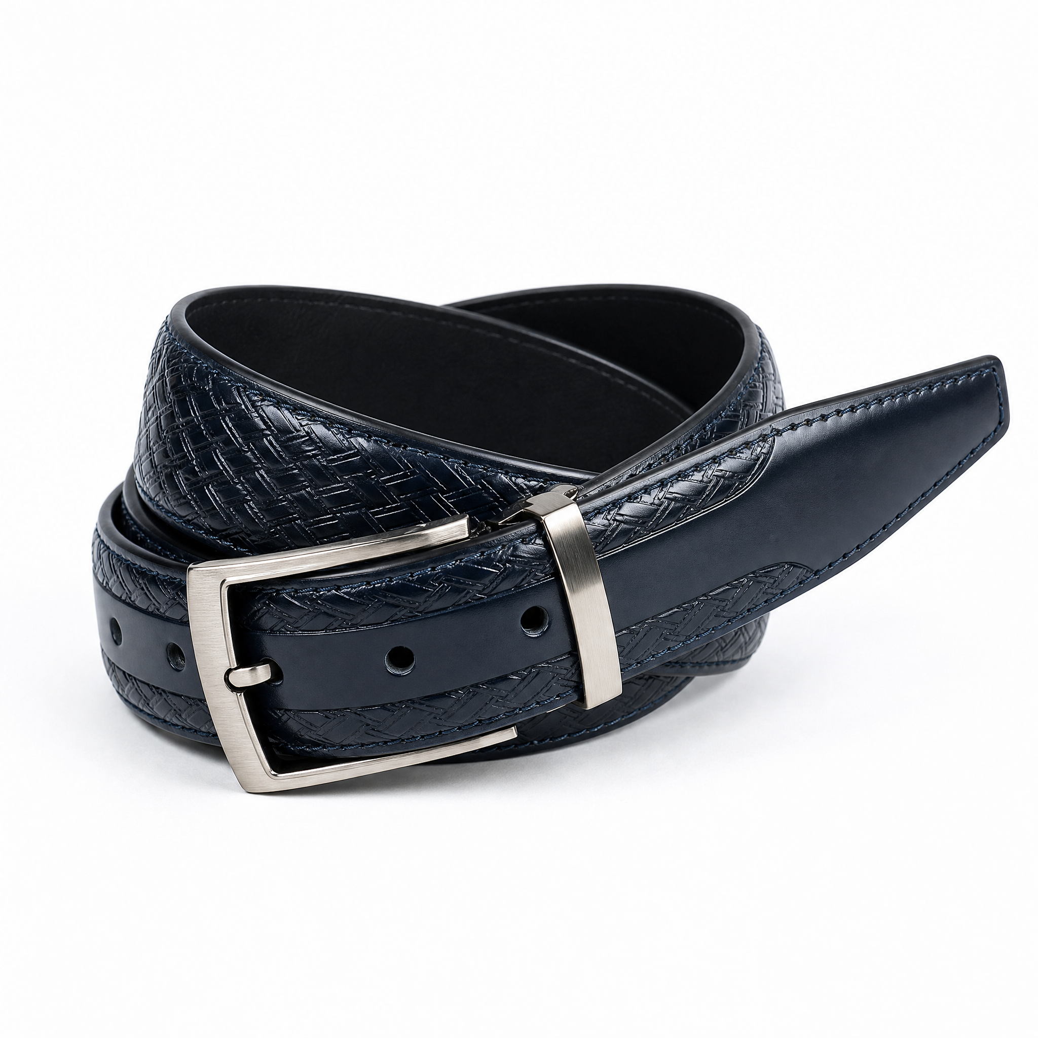 Ceinture tressée DMCC 35mm - bleu