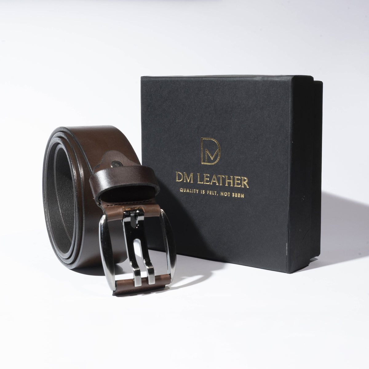 ceinture en cuir SC double 40mm - Marron