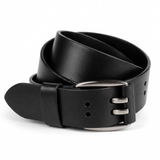 ceinture en cuir SC double 40mm - noir