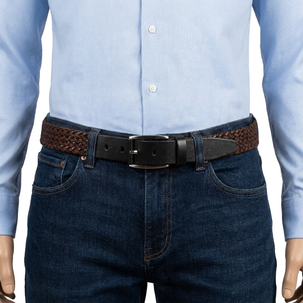Ceinture sangle X01 - Marron foncé